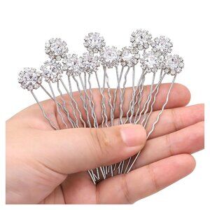 Crystal Bridal Hair Pins Clips Wedding Hair Accessories Hair Set Jewelry With Rh